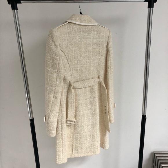 Belted Trench Coat -cream - Picture 3 of 4